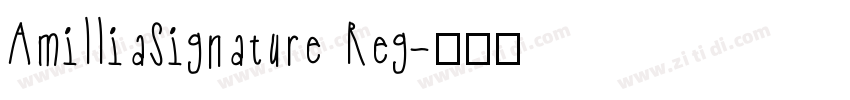 AmilliaSignature Reg字体转换